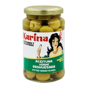 Oliu Xanh Tách Hạt, Pitted Green Olives Manzanilla, Aceituna Verde Deshuesada (360g) - KARINA